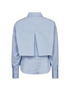 Co'Couture blouse 35675-SANDYCCDUBB Licht Blauw Fashion