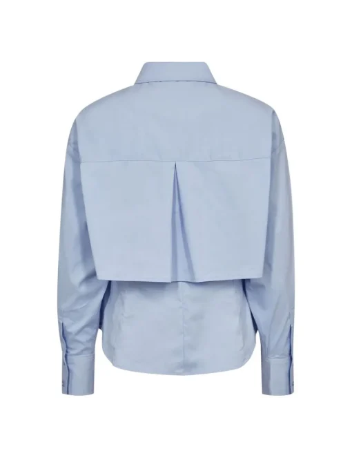 Co'Couture blouse 35675-SANDYCCDUBB Licht Blauw Fashion