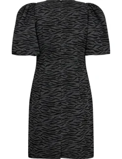 Co'Couture jurk 36411-ZEBRA-CC-FL Zwart Discount