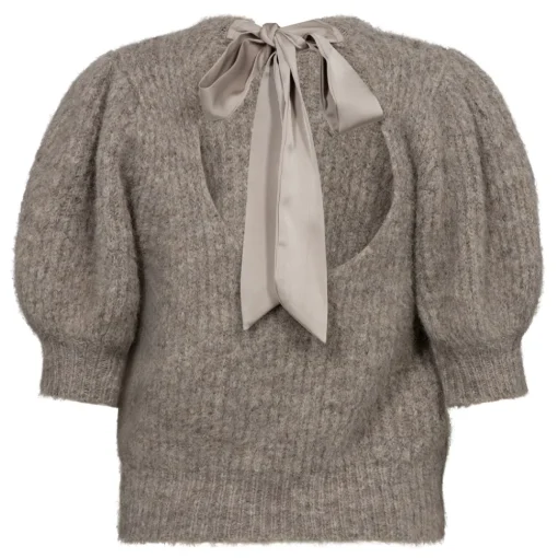Co'Couture trui 32135-BOW-KNIT Beige Clearance