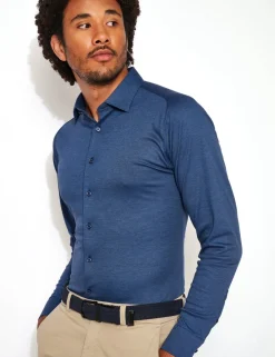 Desoto jersey overhemd Slim Fit 97028-3 Indigo Hot