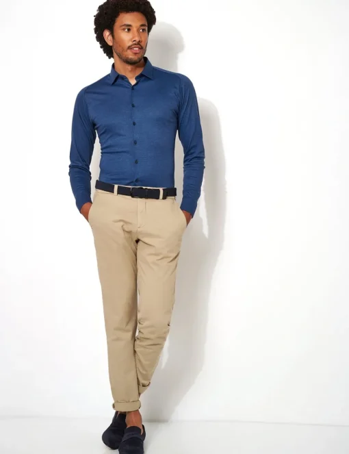 Desoto jersey overhemd Slim Fit 97028-3 Indigo Hot