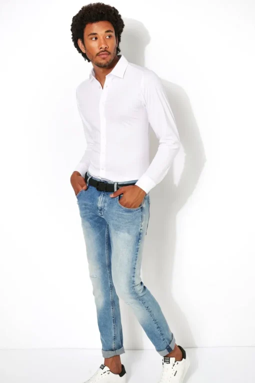 Desoto jersey overhemd Slim Fit 21028-3 Wit Discount