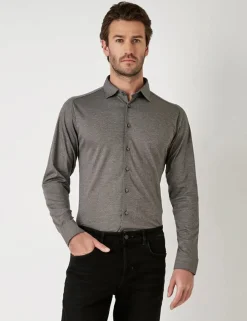 Desoto jersey overhemd Slim Fit 97028-3 Licht Grijs Outlet