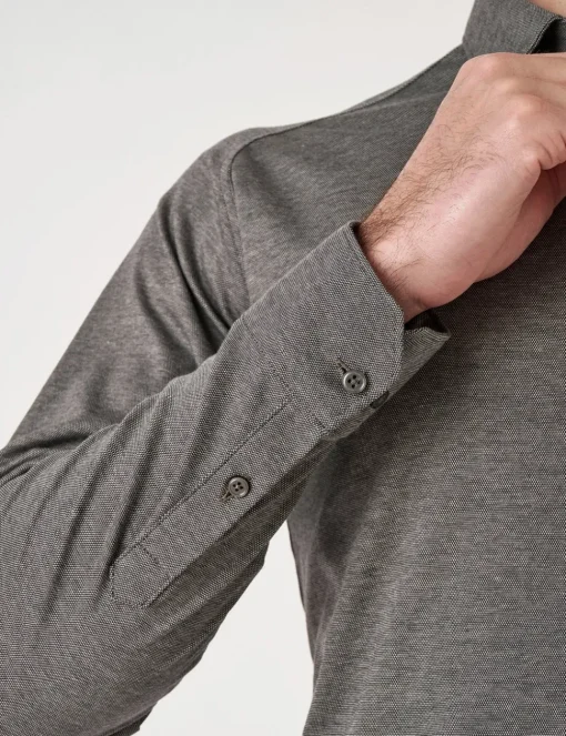 Desoto jersey overhemd Slim Fit 97028-3 Licht Grijs Outlet