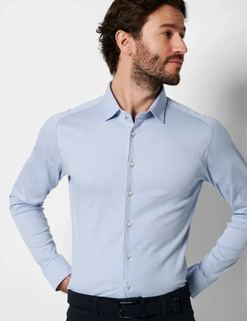Desoto jersey overhemd Slim Fit 97028-3 Blauw Outlet