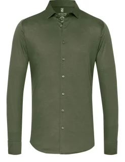 Desoto jersey overhemd Slim Fit 97028-3 Groen Online