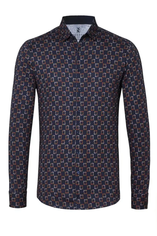 Desoto jersey overhemd Slim Fit 48028-3 Roest Discount