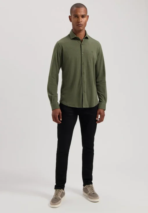 Dstrezzed casual overhemd 303714-AW24 Olijf groen Discount