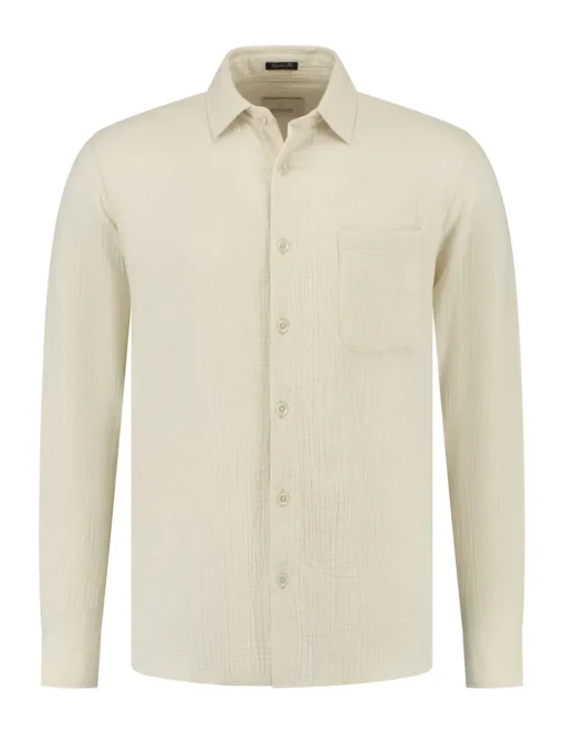 Dstrezzed casual overhemd 303816-SS25 Zilver Sale
