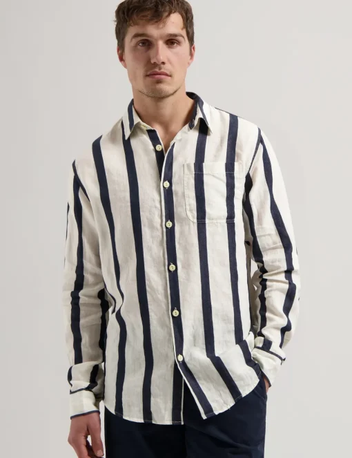 Dstrezzed casual overhemd 303806-SS25 Marine New