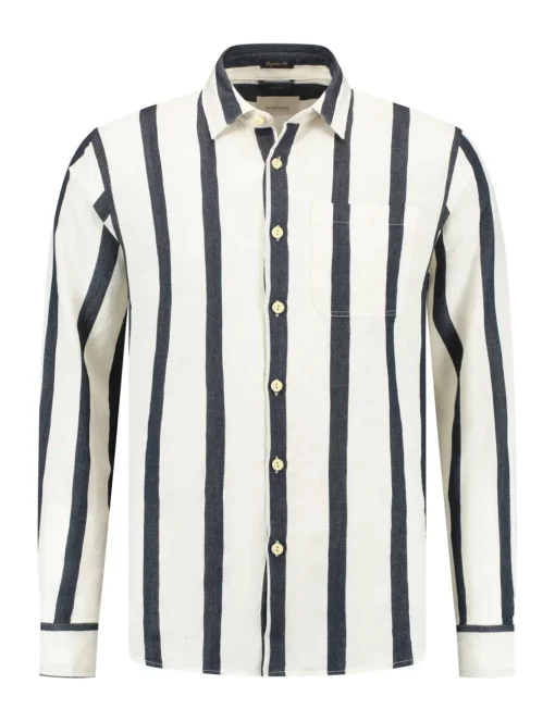 Dstrezzed casual overhemd 303806-SS25 Marine New