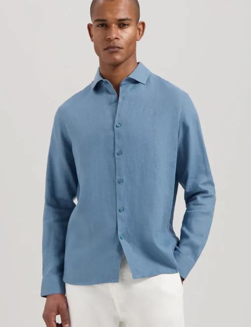 Dstrezzed casual overhemd 303710-SS25 Aqua Sale