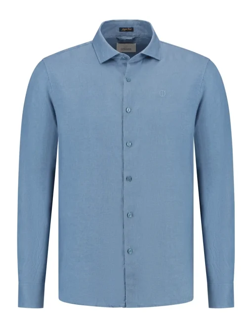 Dstrezzed casual overhemd 303710-SS25 Aqua Sale