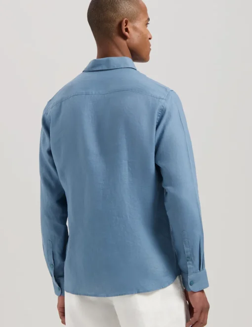 Dstrezzed casual overhemd 303710-SS25 Aqua Sale