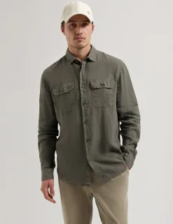 Dstrezzed linnen overhemd 303804-SS25 Taupe Best