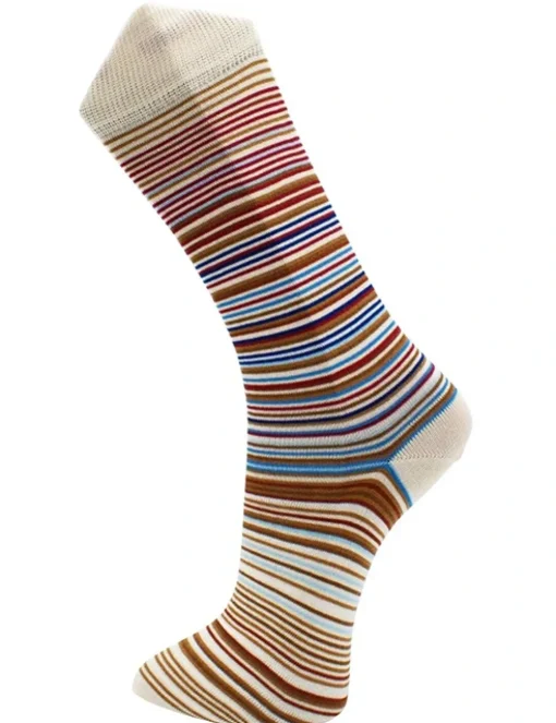 Effio sokken STRIPES-24141 Licht Bruin Best