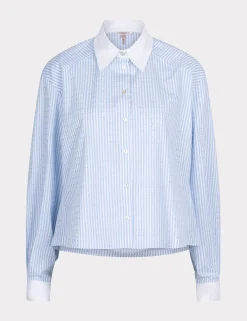 Esqualo blouse SP25.10032 Licht Blauw Hot