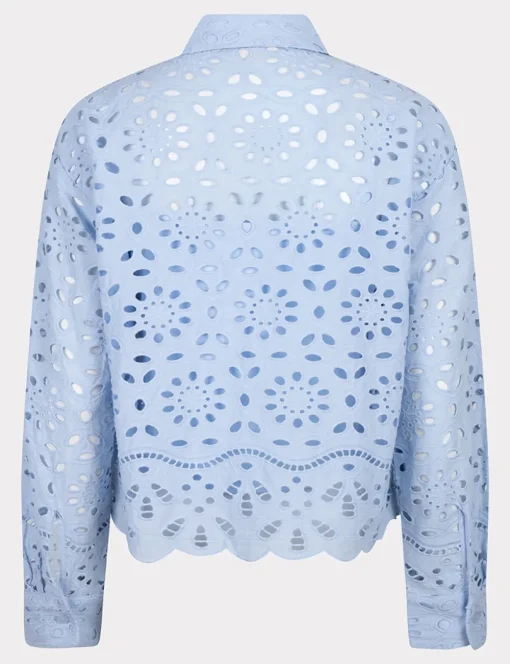 Esqualo blouse SP25.28000 Licht Blauw Fashion
