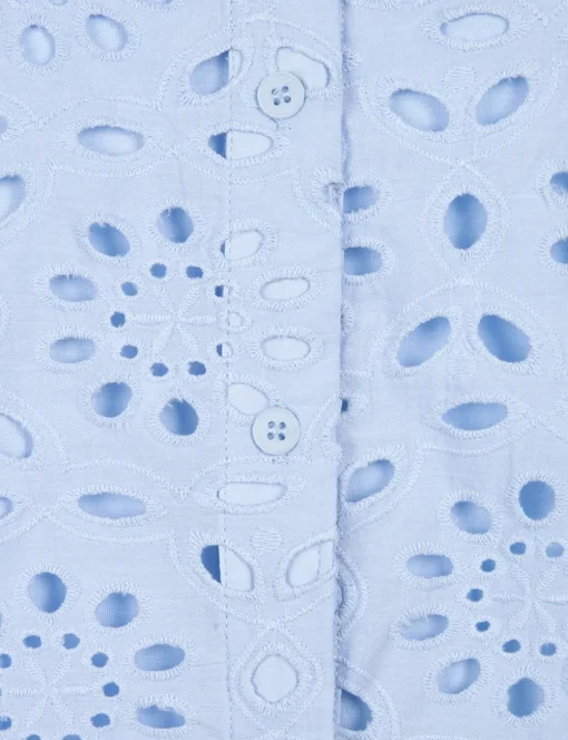 Esqualo blouse SP25.28000 Licht Blauw Fashion