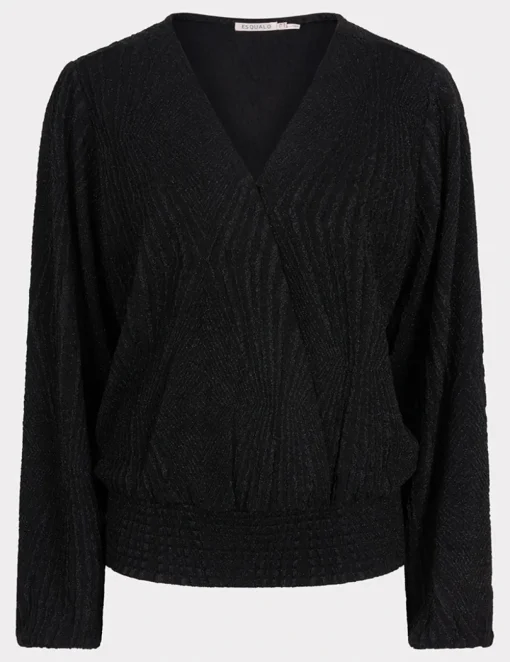 Esqualo blouse W24.30712 Zwart Sale