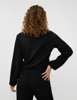 Esqualo blouse W24.30712 Zwart Sale