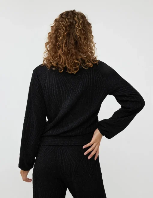 Esqualo blouse W24.30712 Zwart Sale