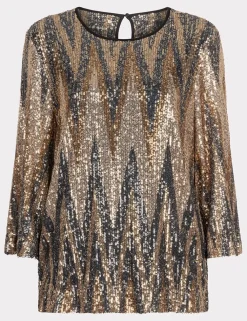 Esqualo blouse W24.08705 Multicolor Outlet
