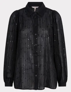 Esqualo blouse W24.14720 Zwart Outlet