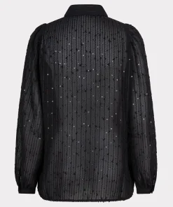 Esqualo blouse W24.14720 Zwart Outlet