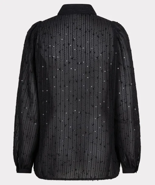 Esqualo blouse W24.14720 Zwart Outlet