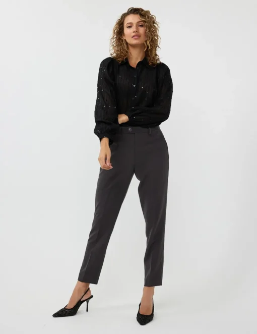Esqualo blouse W24.14720 Zwart Outlet