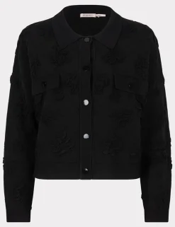 Esqualo gebreid vest F24.27512 Zwart Best