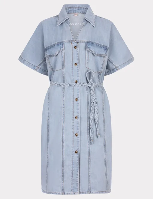 Esqualo jurk HS25.12200 Licht Blauw Clearance