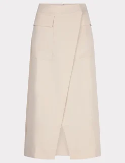 Esqualo midi rok SP25.10008 Khaky beige Outlet