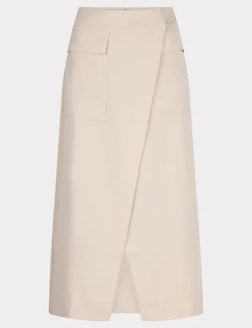 Esqualo midi rok SP25.10008 Khaky beige Outlet