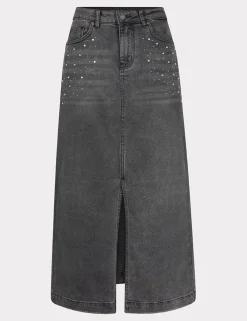 Esqualo midi rok W24.12701 Zwart Outlet