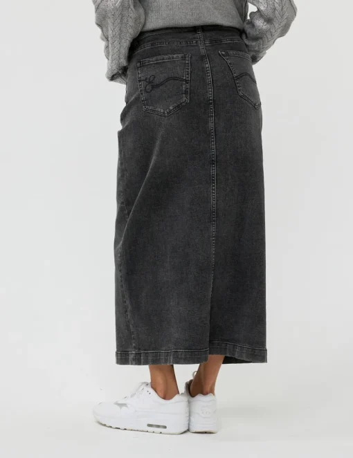 Esqualo midi rok W24.12701 Zwart Outlet