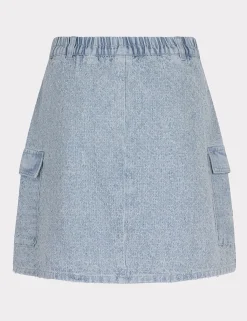Esqualo mini rok SP25.12001 Licht Blauw Online