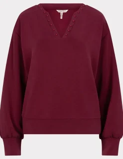 Esqualo v-hals trui F24.05512 Rood Clearance