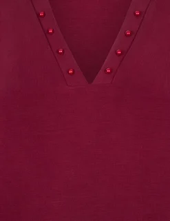 Esqualo v-hals trui F24.05512 Rood Clearance