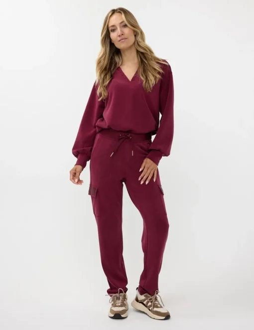 Esqualo v-hals trui F24.05512 Rood Clearance