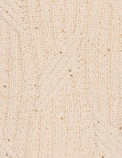 Esqualo v-hals trui SP25.27021 Wit Clearance