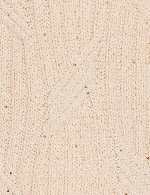 Esqualo v-hals trui SP25.27021 Wit Clearance