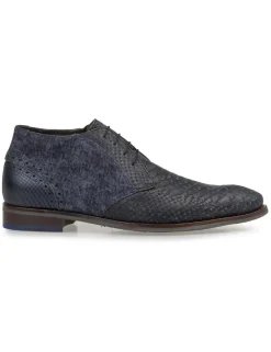 Floris van Bommel veterschoen SFM-50090 Donker Blauw Outlet