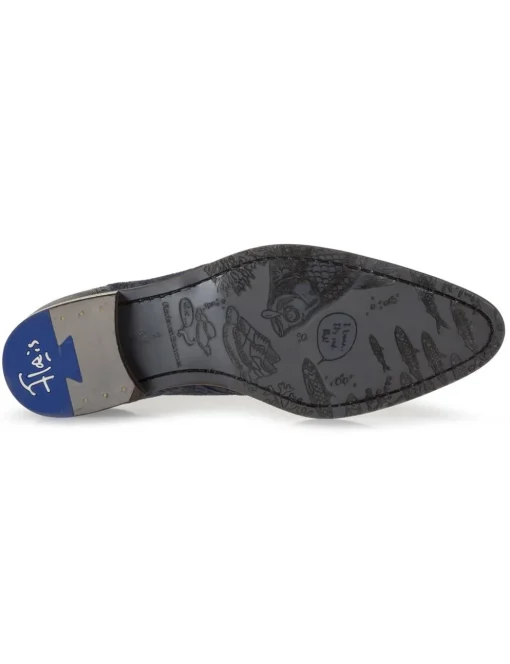 Floris van Bommel veterschoen SFM-50090 Donker Blauw Outlet