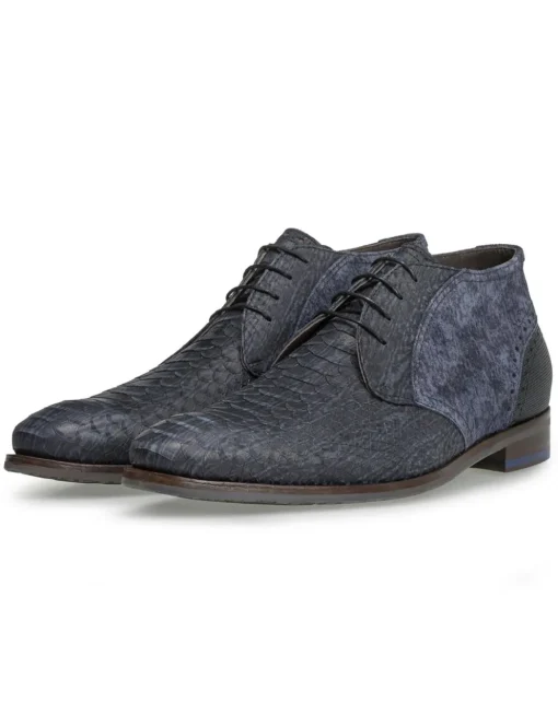 Floris van Bommel veterschoen SFM-50090 Donker Blauw Outlet