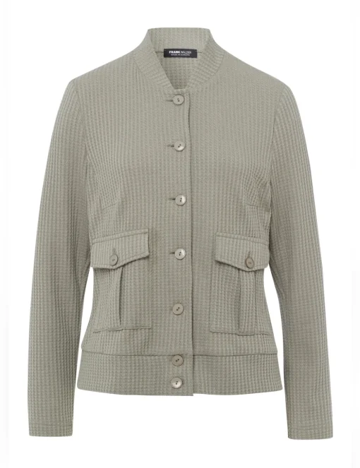 Frank Walder gebreid vest 203001 Groen Best
