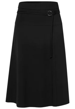 Frank Walder midi rok 724201 Zwart Fashion