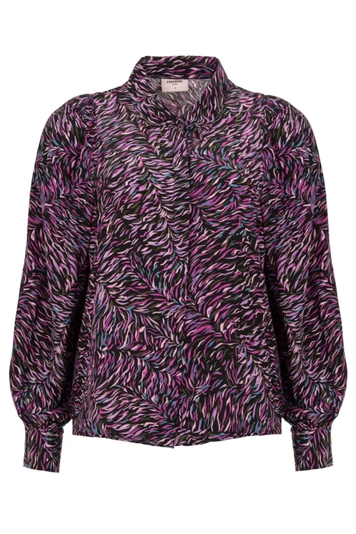 Freebird blouse Benda Wv-Vis-AOP- Lila Discount